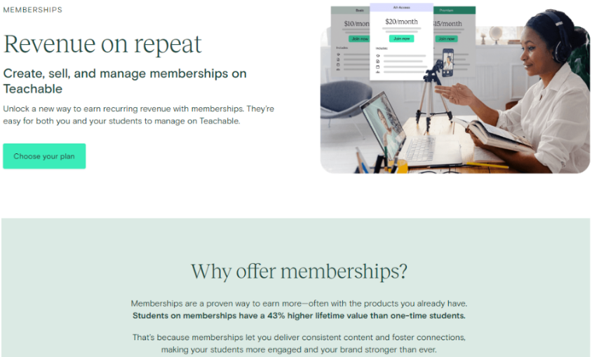 Teachable - Memberships